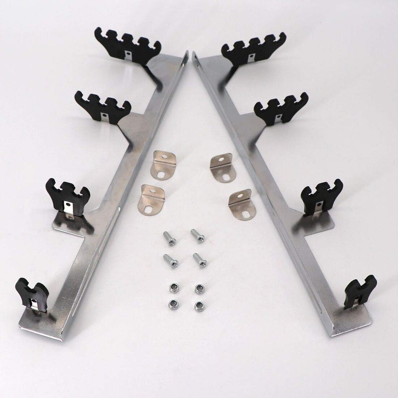 KIPA Chrome Linear Spark Plug Wire Separators Divider Loom Black Valve Cover Fits for Chevy Ford Mopar SBC 265 283 305 350 400 396 - Image 4